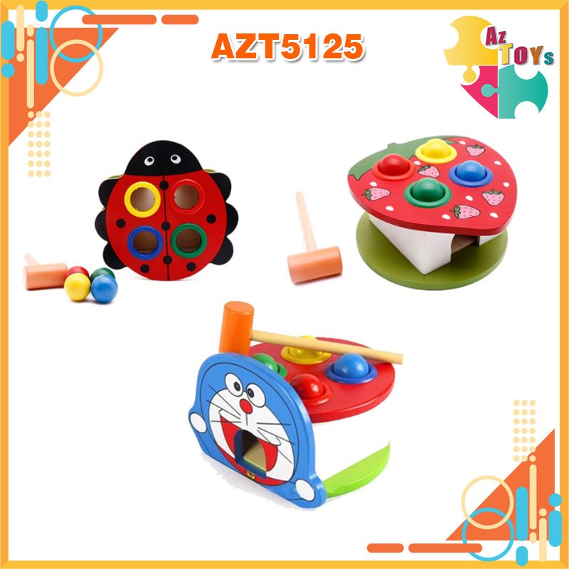 [HCM]Đồ Chơi Gỗ Đập Bóng Hình Thú - AZT5125