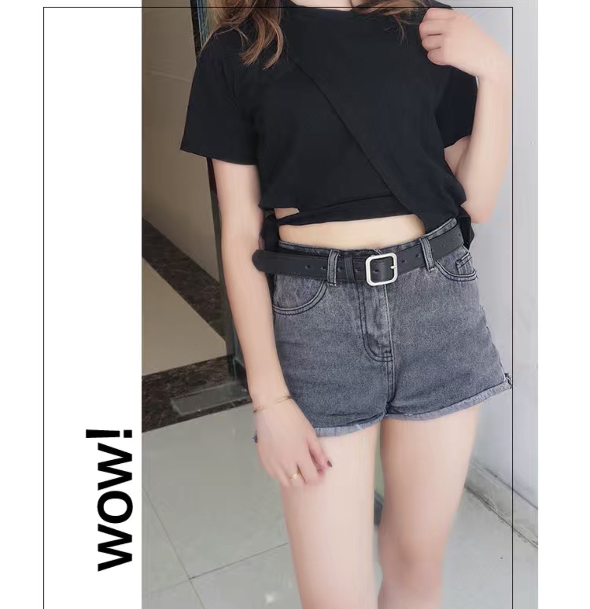 Dây nịt nữ vuông, thắt lưng da nữ đơn giản (Hỗ trợ bấm, cắt dây nịt)2.8*105cm-CA666