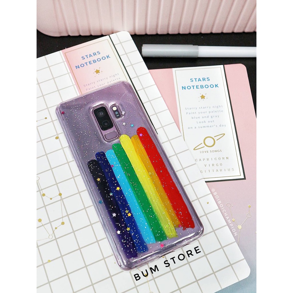 Ốp dẻo sọc cầu vồng Samsung Galaxy Note 10 Plus / Note 10 / S10 / S8 Plus / Note 9
