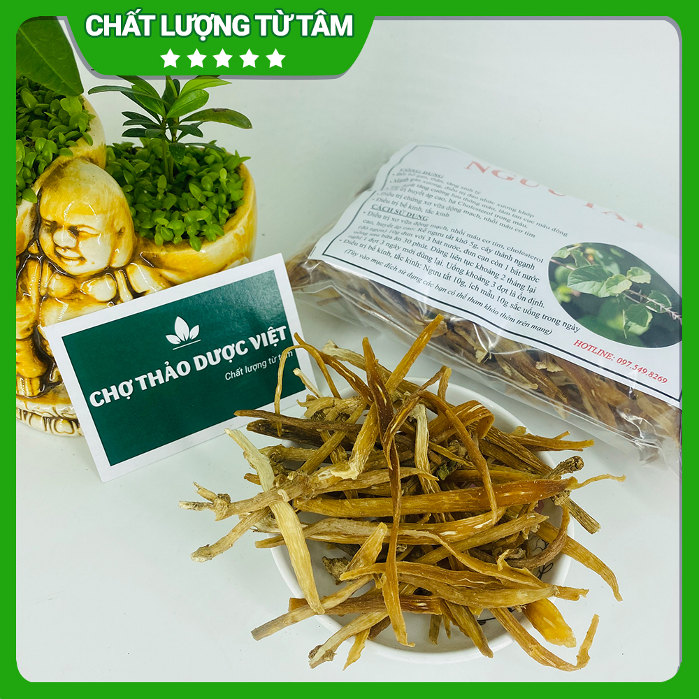 Ngưu tất bắc khô 1kg, rễ cỏ xước, thái lát, thơm, sạch, hỗ trợ giảm đau nhức xương khớp
