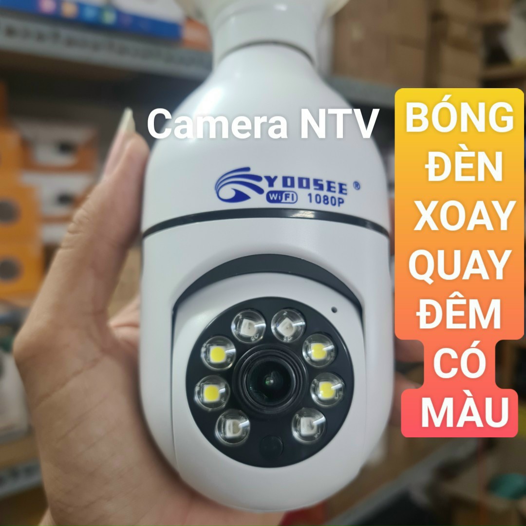 Camera Yoosee IP Wifi kiểu Bóng đèn 8 Led FHD Quay Đêm Có Màu Xoay 360 Độ 2.0Mps 1080P