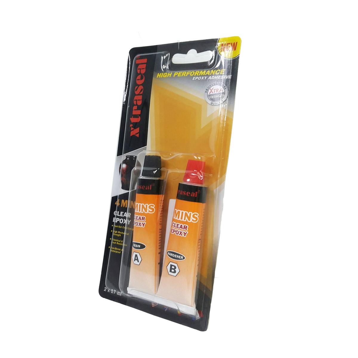 Keo dán đa năng x'traseal 4 mins clear epoxy 2 x 17ml