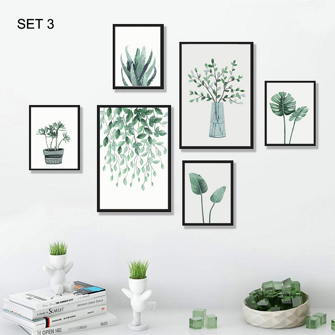BỘ 6 TRANH TREO TƯỜNG SCADINAVIAN ĐÃ CÓ KHUNG (SET3)
