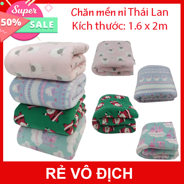 [HCM][MỚI VỀ] 4 MẪU ĐỦ MÀU THỜI TRANG CHĂN MỀN NỈ THÁI LAN 1.6x2M - HALIDO - CHẤT VẢI BAO ĐẸP BAO BỀN