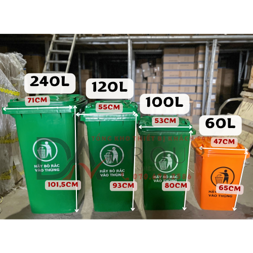 [HỎA TỐC HCM ] THÙNG RÁC NHỰA HDPE 120L SIÊU BỀN