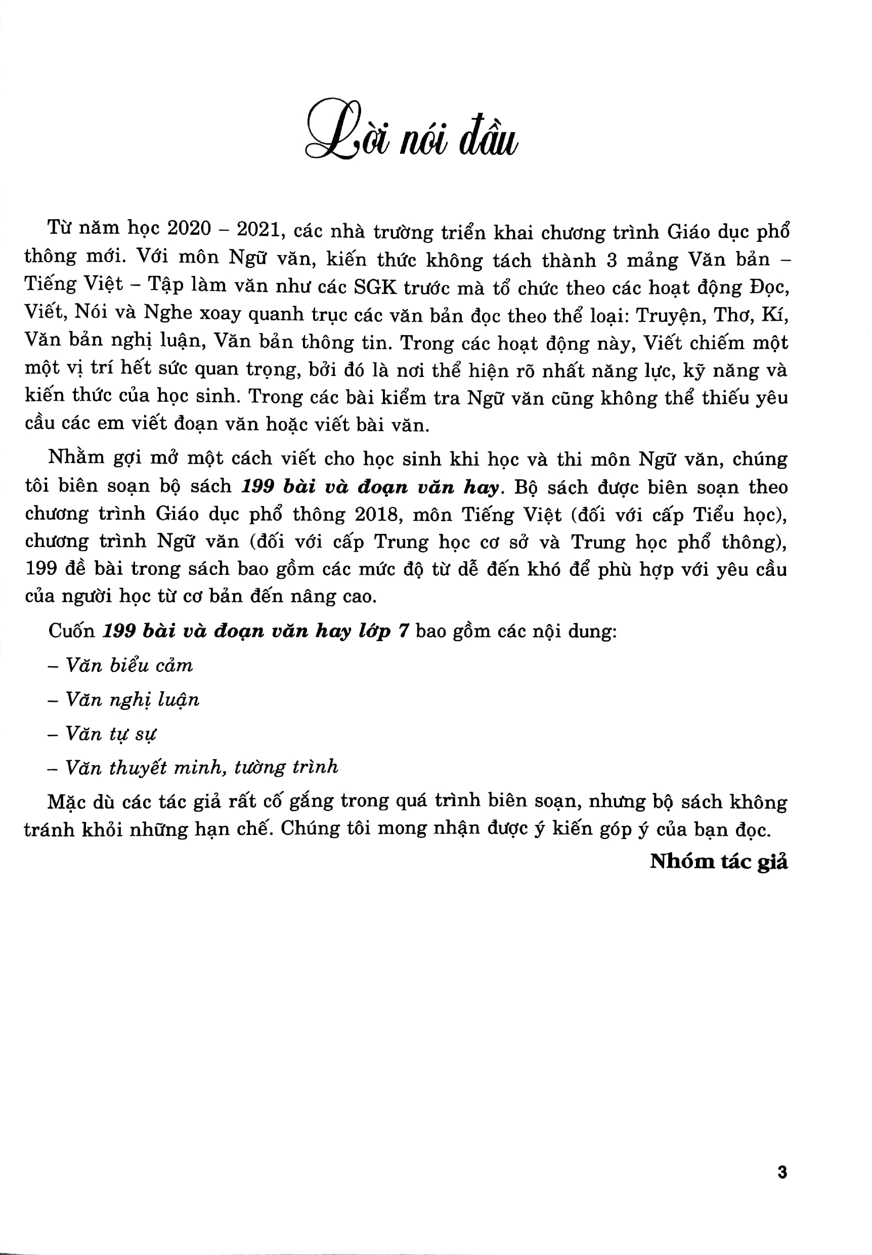 Sách Fahasa - 199 Bài Và Đoạn Văn Hay Lớp 7