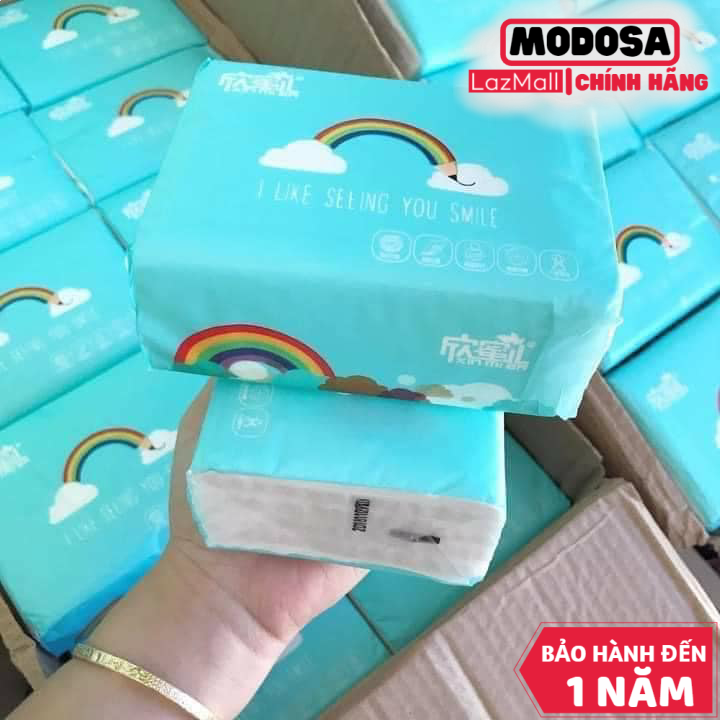10 gói giấy ăn modosa cầu vồng loại xịn, giấy gấu trúc, giấy cầu vồng, giấy ăn, khăn giấy rút, giấy ăn để bàn, combo 10 gói giấy ăn cầu vồng
