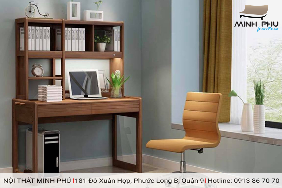 [HCM]Bàn học gỗ sồi mỹ tự nhiên