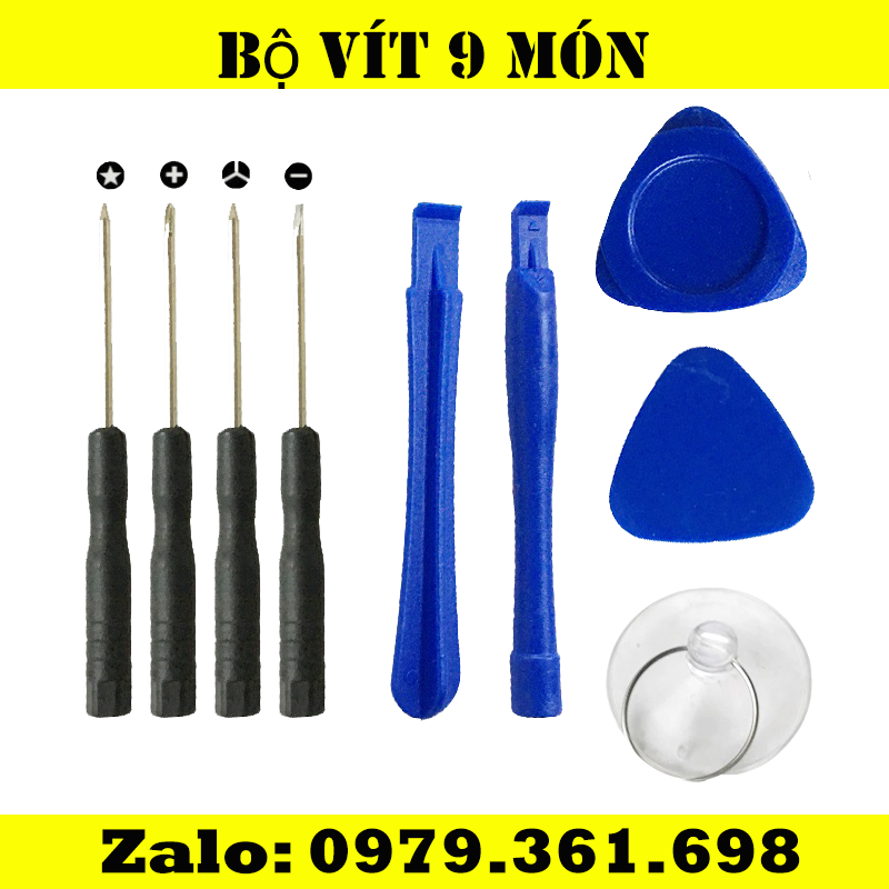 Bộ tô vít 9 món mở điện thoại iPhone, Android