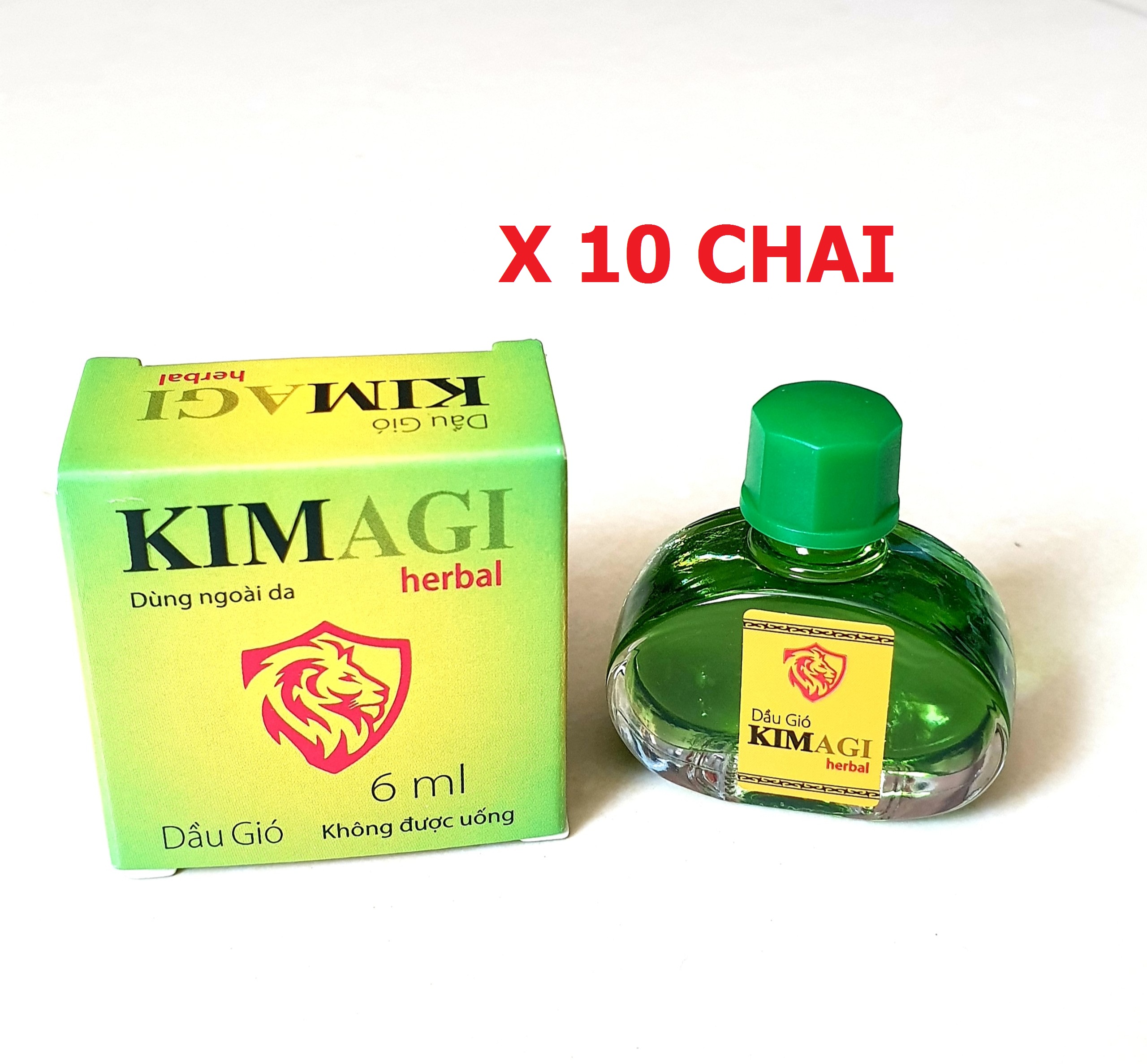 Dầu gió KIM AGI herbal (COMBO 10 CHAI)