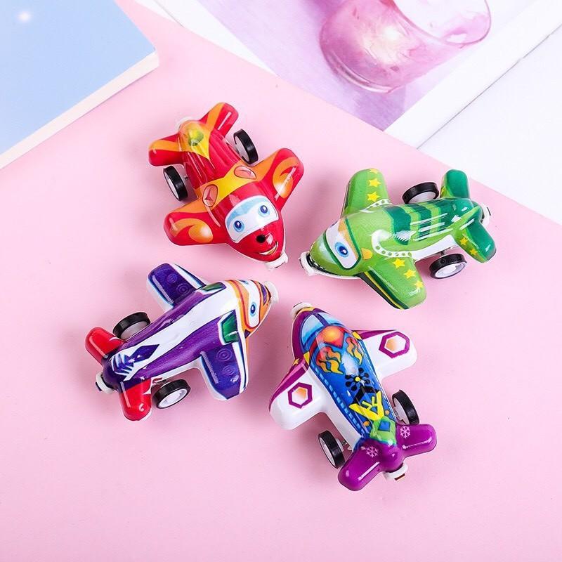 Đồ chơi mô hình máy bay chở khách mini chạy trớn nhiều màu sắc cho bé