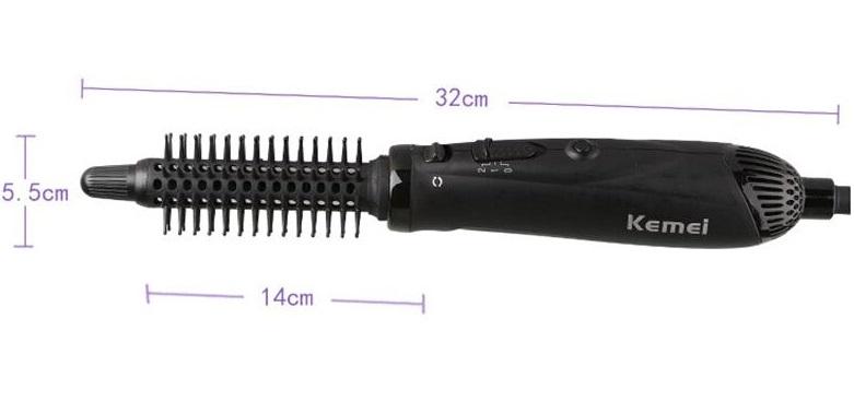 Lược Điện Sấy Kemei Uốn Và Chải Thẳng Tóc DW 23