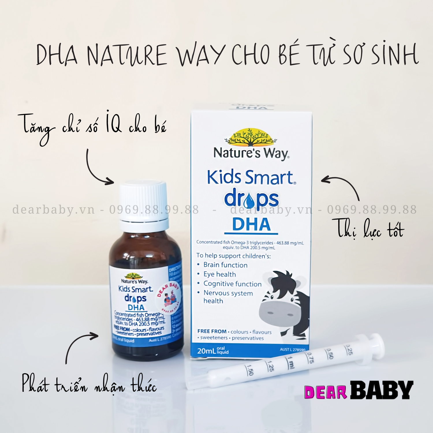 Nature’s Way Kids Smart Drops DHA bổ sung DHA dạng nhỏ giọt