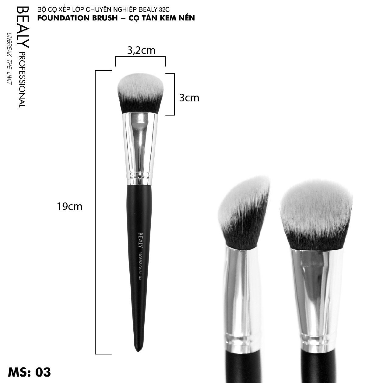 CỌ TÁN KEM NỀN XẾP LỚP BEALY NO.03