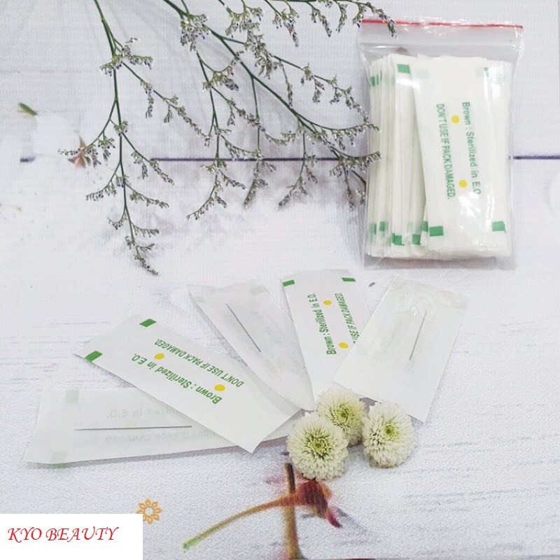 50 chiếc kim 1 máy thần thánh phun xăm 0.35 ngắn