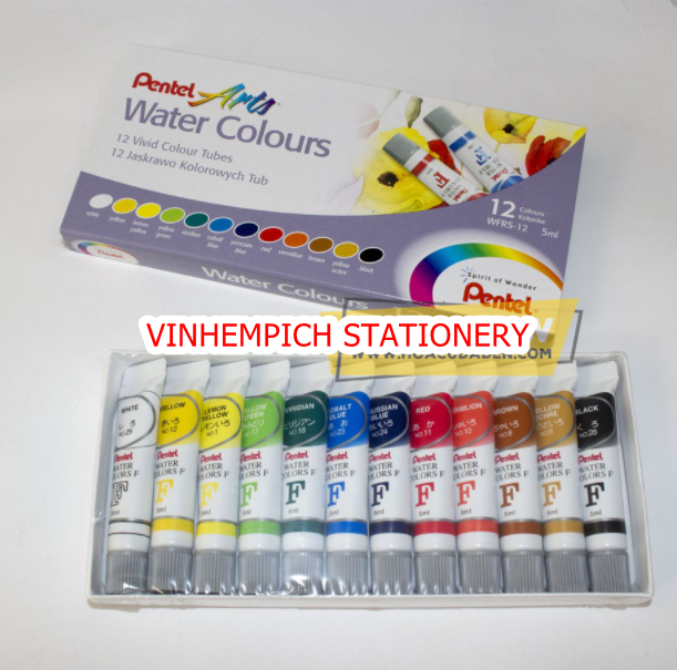 Màu Nước PENTEL Tuýp 12 Màu Cao Cấp