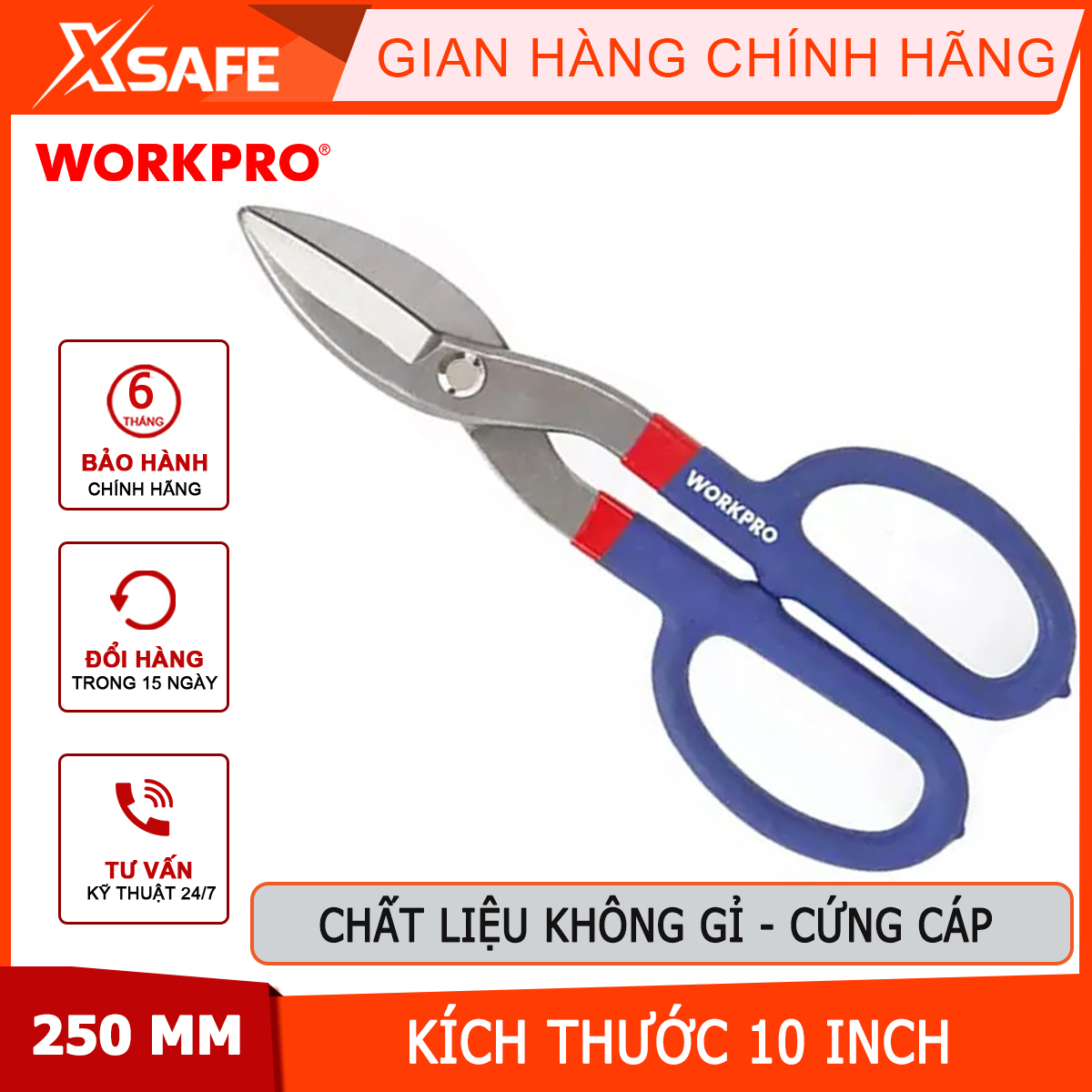 Workpro-w0214012 250mm straight shears
