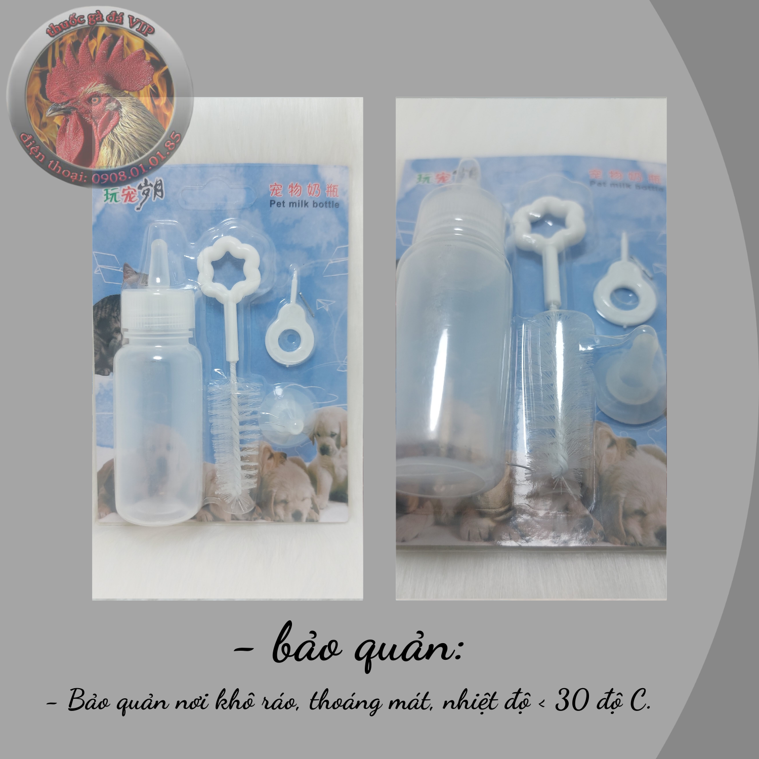 combo 1 bộ - Bình sữa dành cho chó mèo con