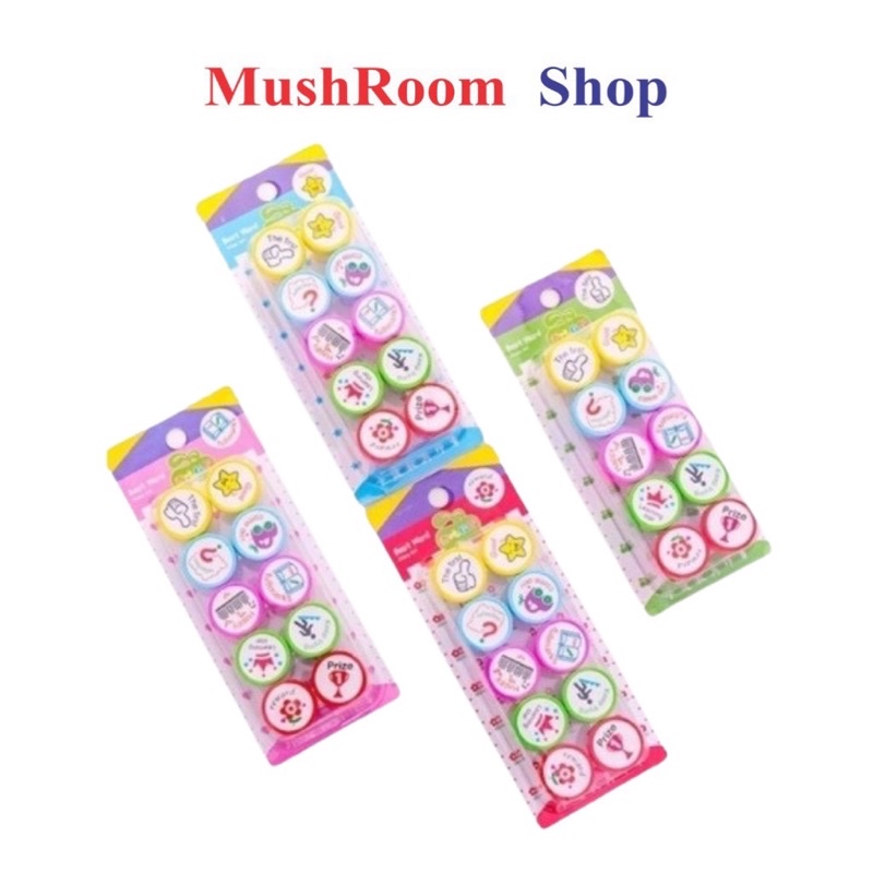 Combo 10 con dấu khen thưởng dành cho bé