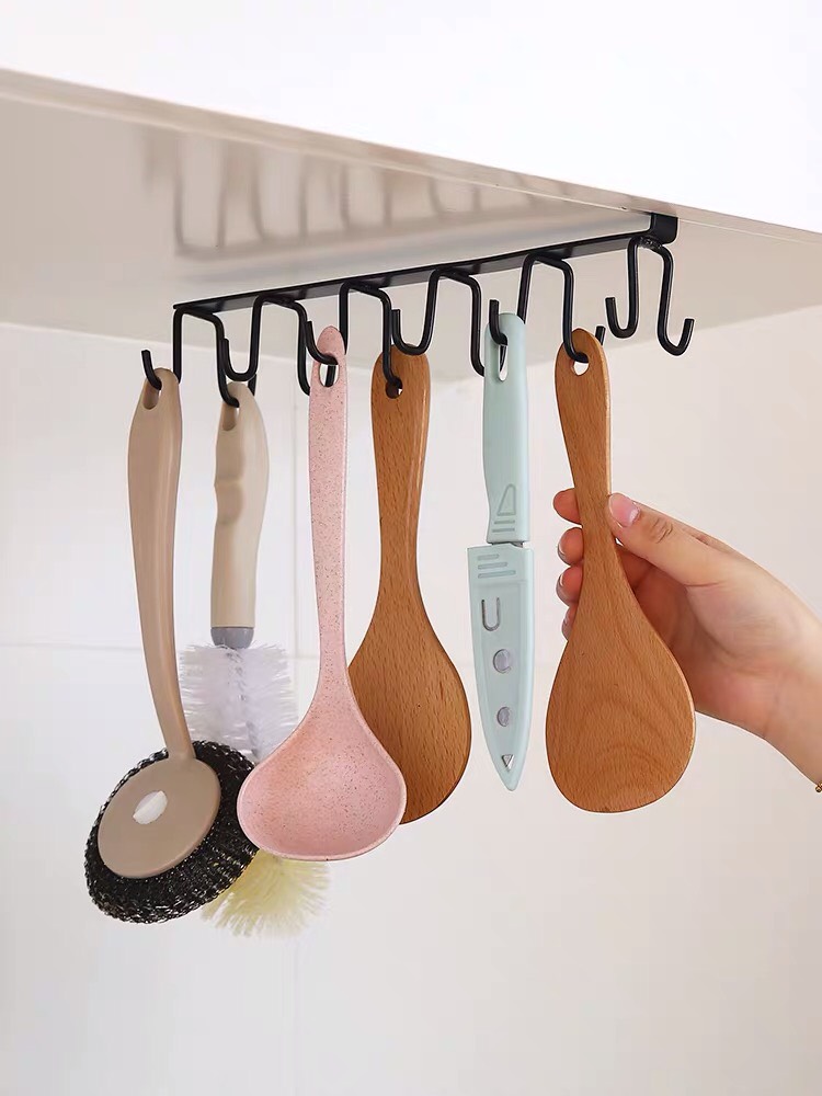 Móc treo đồ kẹp tủ bếp đôi