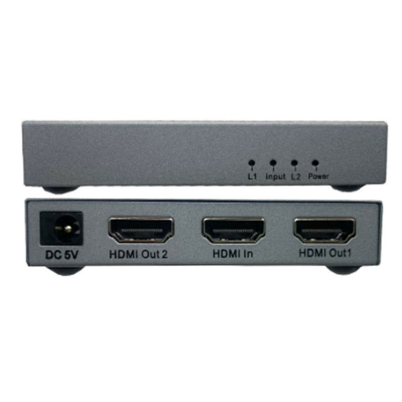 Bộ hub chia HDMI 1 ra 2 cổng 4K Dtech DT-7142A mini