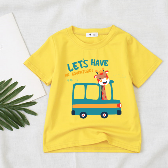 [HCM]Áo thun bé trai áo bé trai bé gái - lets have chất thun cotton mịn mát co dãn 4 chiều | size 6-55kg |