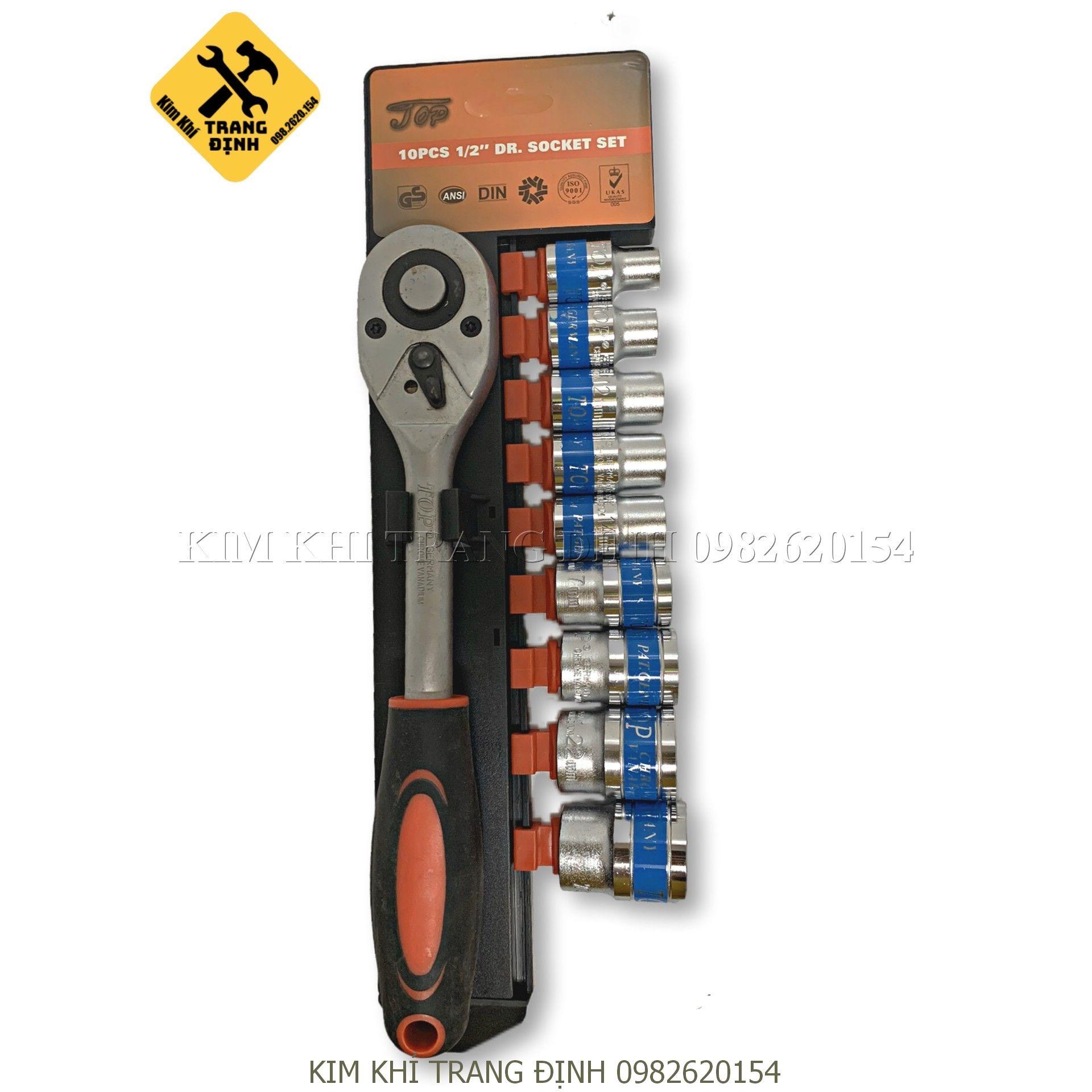 Bộ tuýp 11 chi tiết vặn vĩnh viễn không trờn - cần tự động cán bọc nhựa