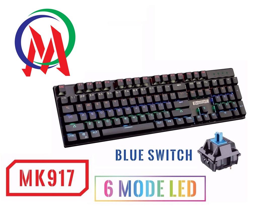 [HCM]Bàn Phím Cơ Bosston MK917 Blue Switch LED
