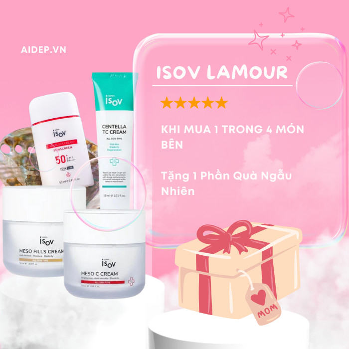 Kem giảm mụn thâm isov centella tc cream mẫu mới 2022 - aidep