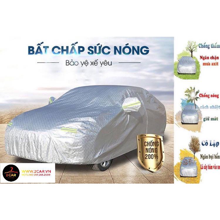 Bạt Che Phủ Xe Ford Territory Cao Cấp (bạt 3 lớp Tráng Nhôm, chống xước, che nắng, mưa cao cấp) Size 2XL