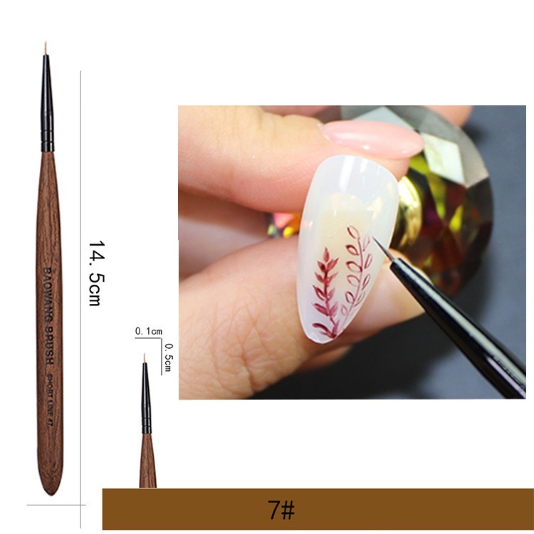 {CJ Nails Store} Cọ vẽ nét cán gỗ