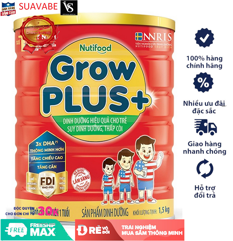 Sữa bột Nutifood Grow Plus 1.5 kg Đỏ