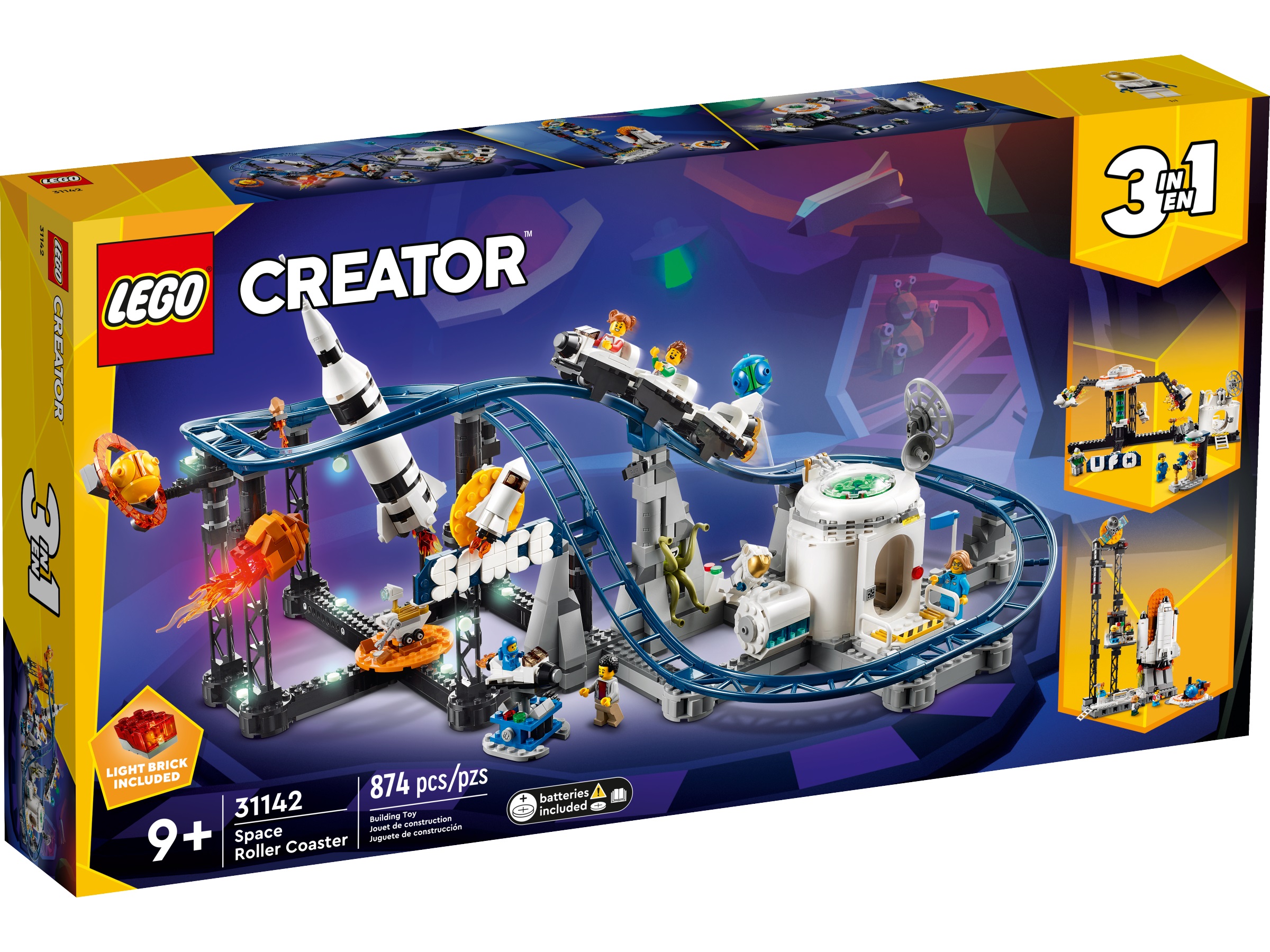 [HAPPY BRICKS] LEGO  CREATOR 3in1 - 31142 - TÀU LƯỢN SIÊU TỐC KHÔNG GIAN - SPACE ROLLER COASTER