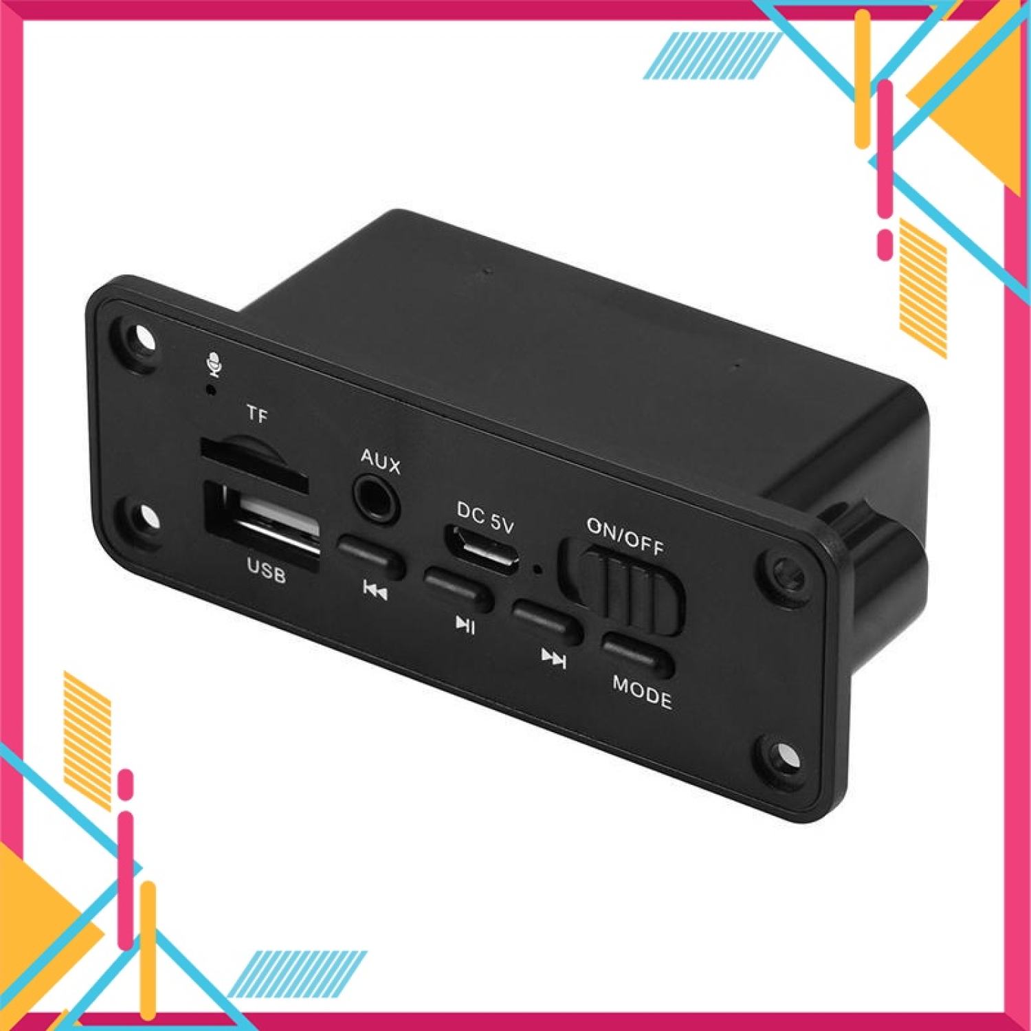 Mạch loa bluetooth 5.0 mp3 2x3w hỗ trợ thẻ nhớ, usb, jack 3.5, micro, fm