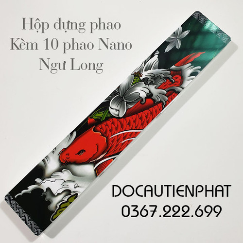 Hộp phao câu hình cá chép và 10 phao câu nano nhạy cá