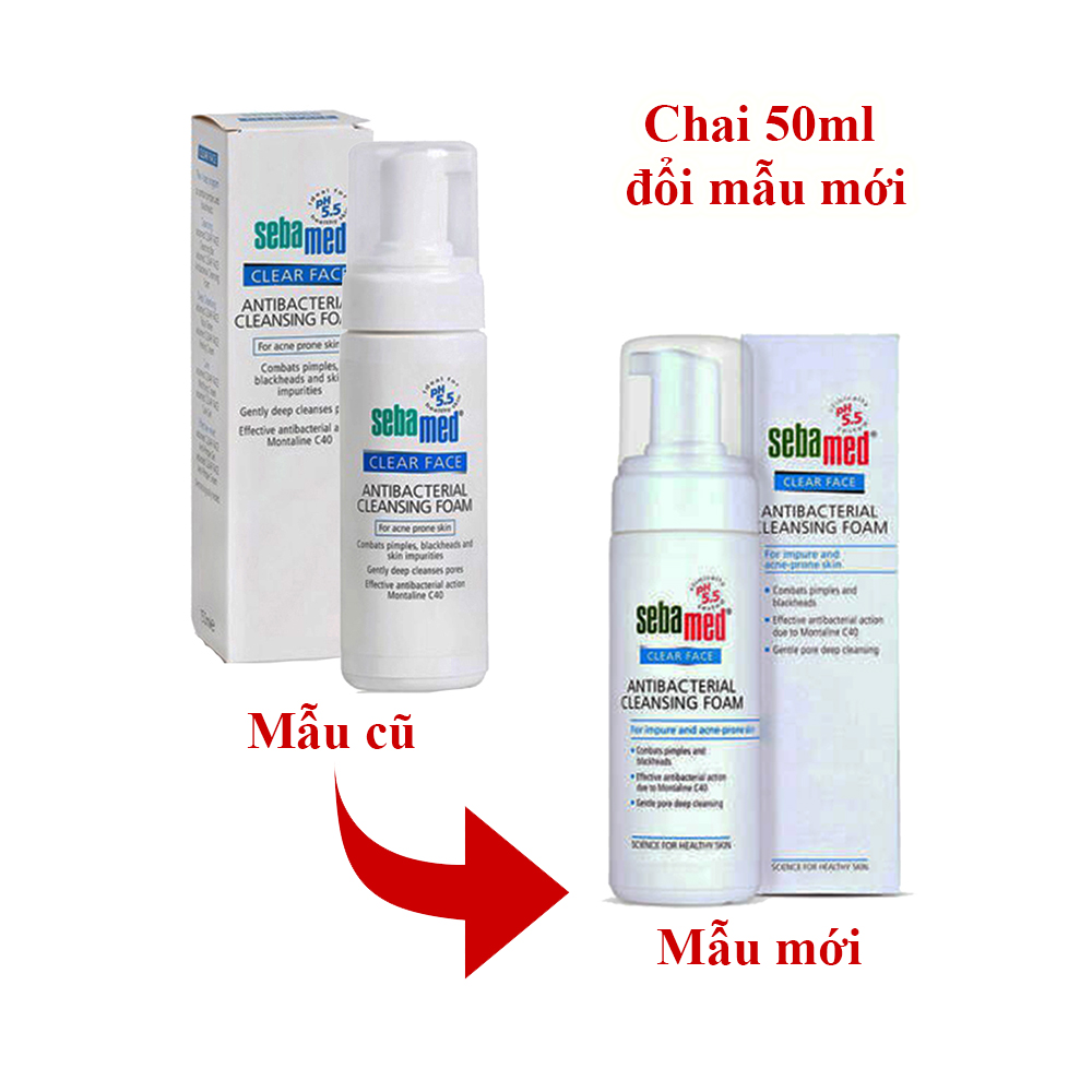 Sebamed pH5.5 Clear Face AntiBacterial Cleansing Foam 50ml