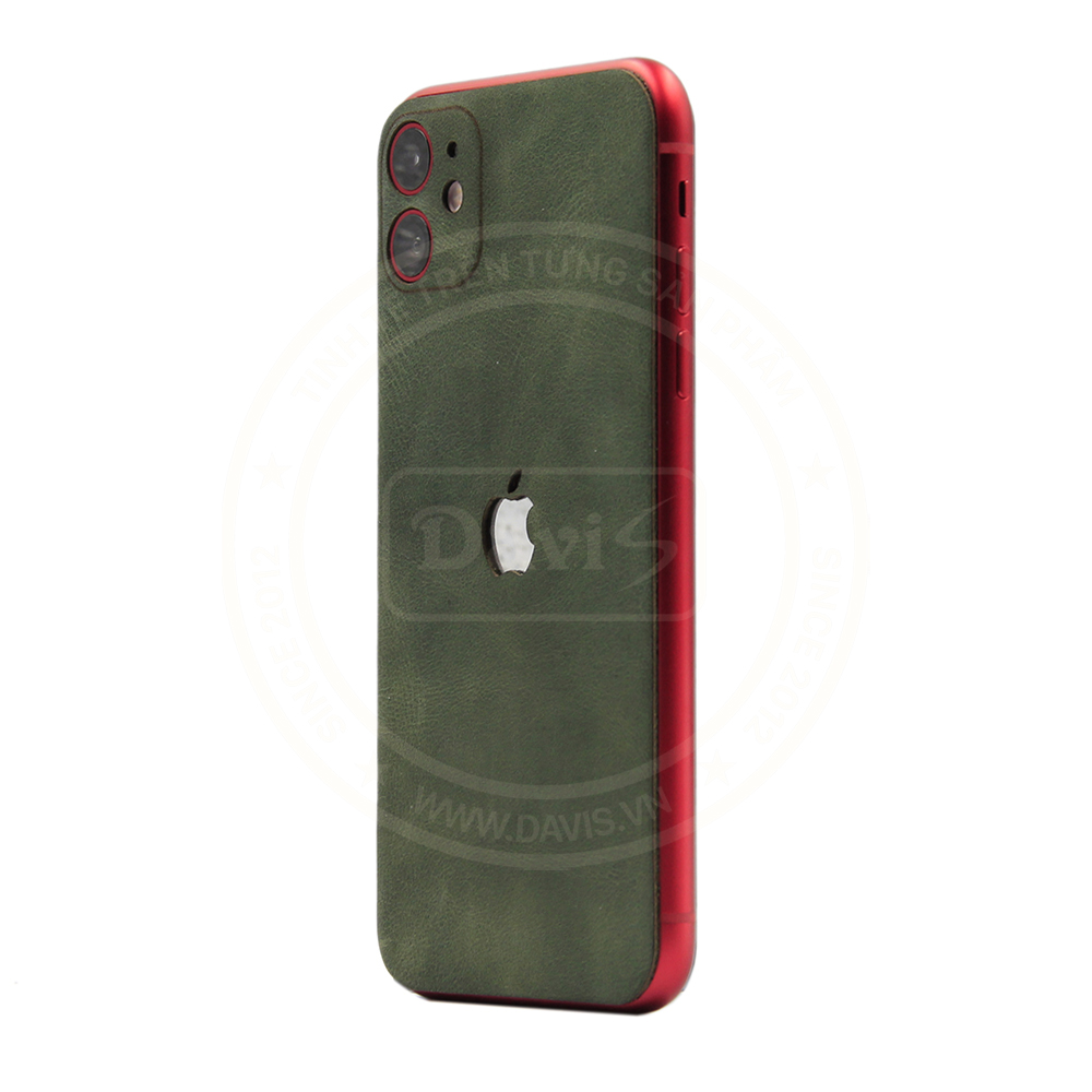 Dán da điện thoại0 iPhone 11 làm từ da bò thật cao cấp, sang trọng nhiều hữu ích - Chính hãng Davis.