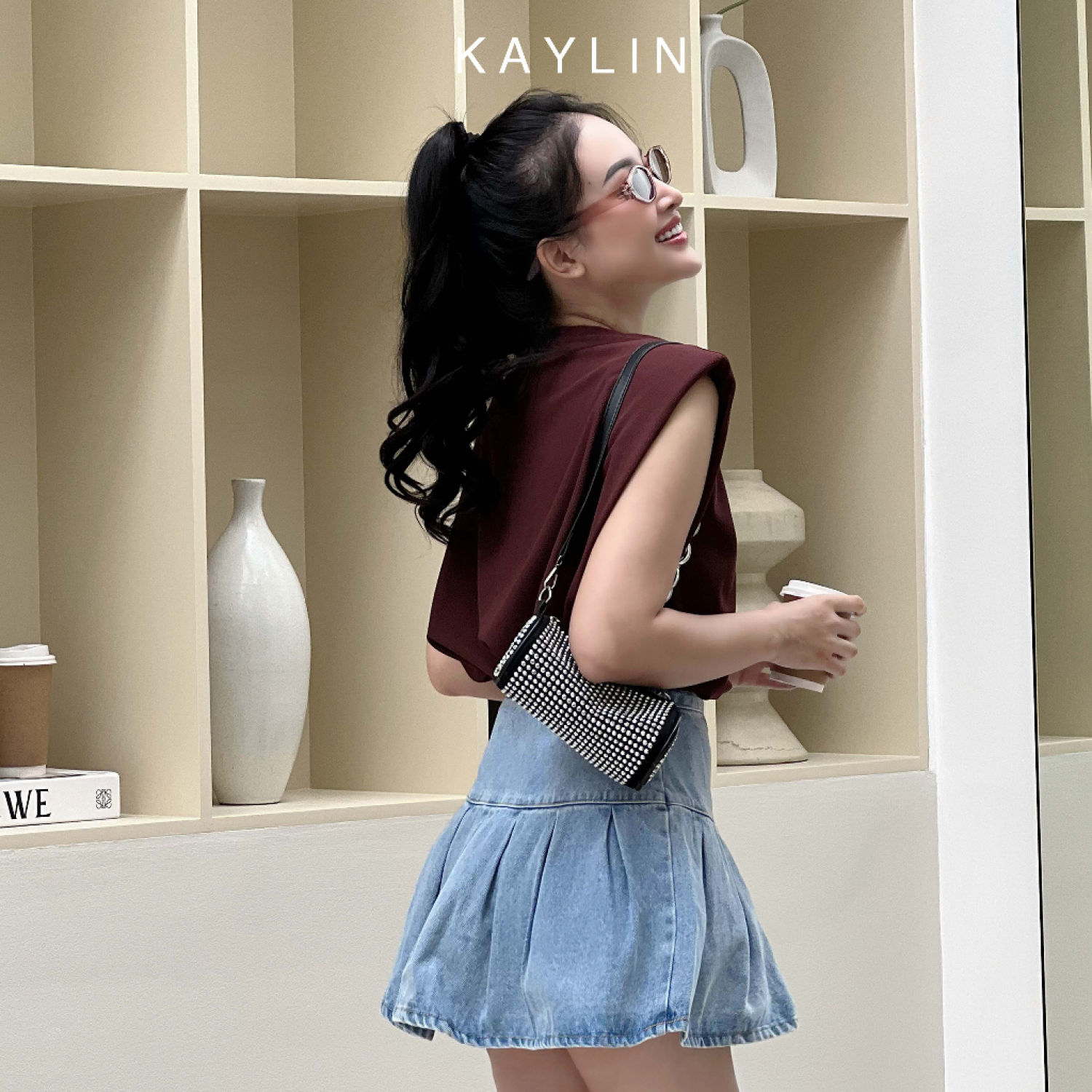 Chân váy jean xoè phong cách KAYLIN - N1999