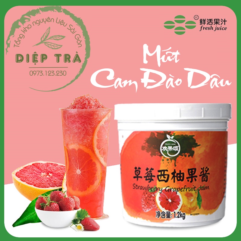 Mứt Cam Đào Dâu Tây 1.2kg (hộp)
