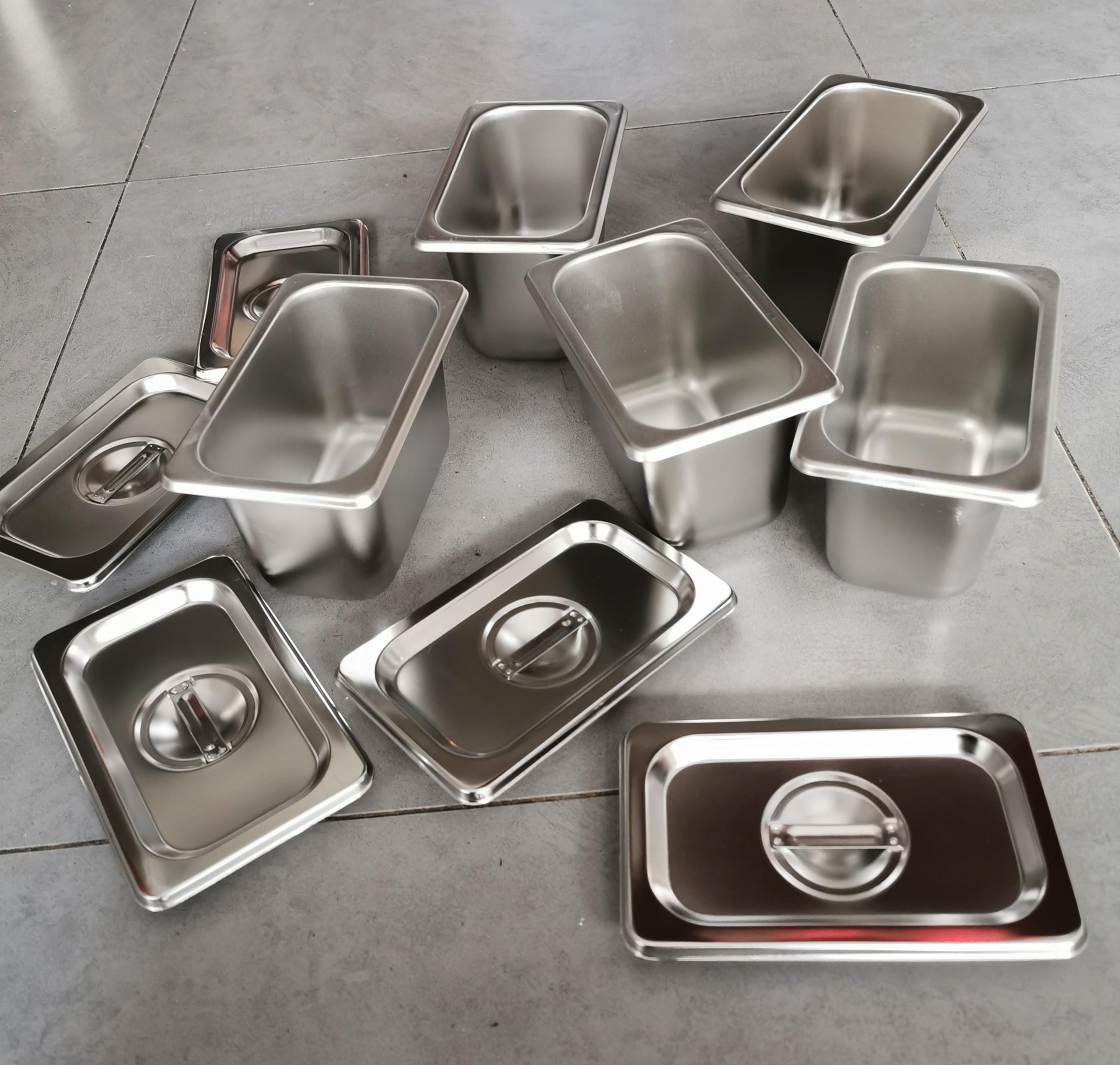 khay inox đựng topping (combo 5 bộ)