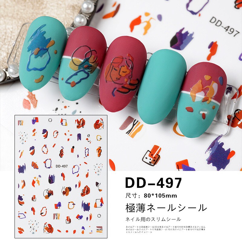 Sticker dán móng da báo vân báo