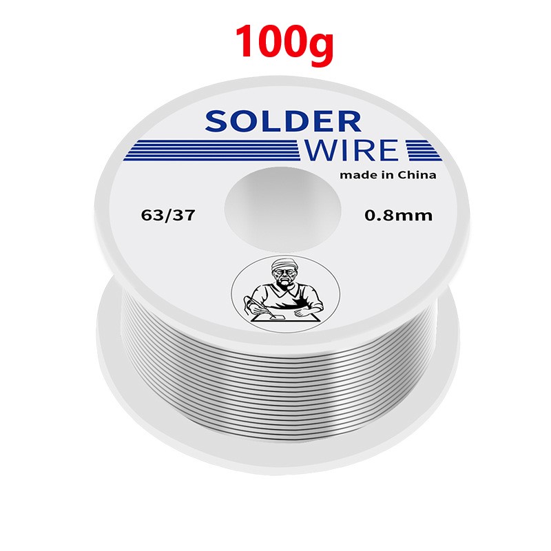 Cuộn thiếc hàn Solder Wire 63% lõi 0.8mm 50g, 100g