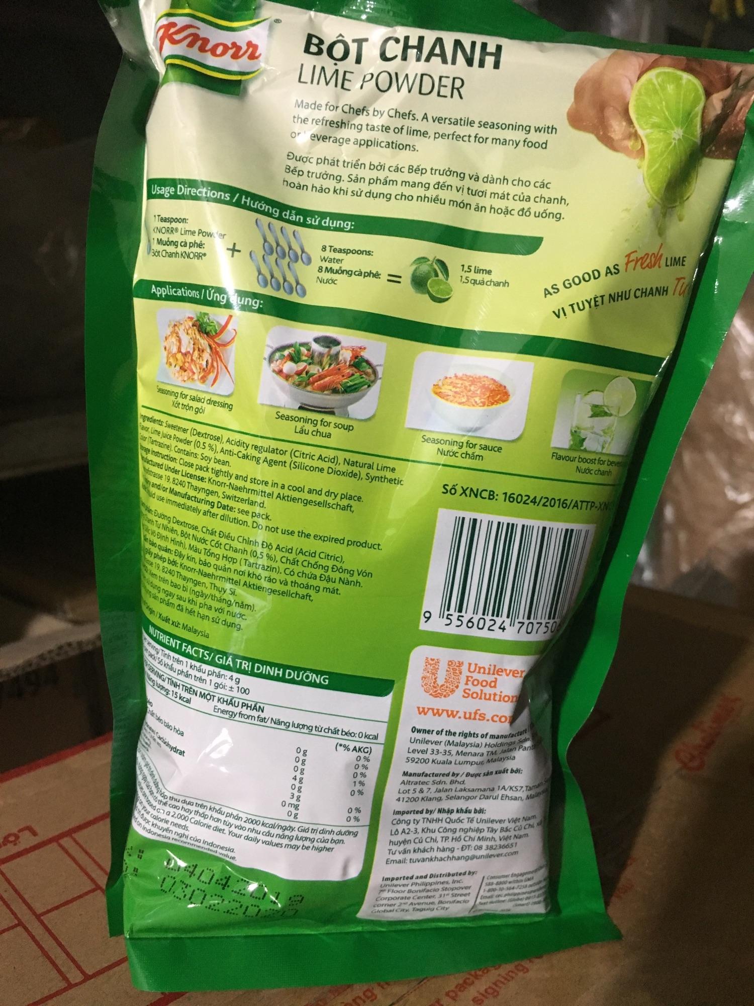 Bột chanh knorr Lime Powder 400g