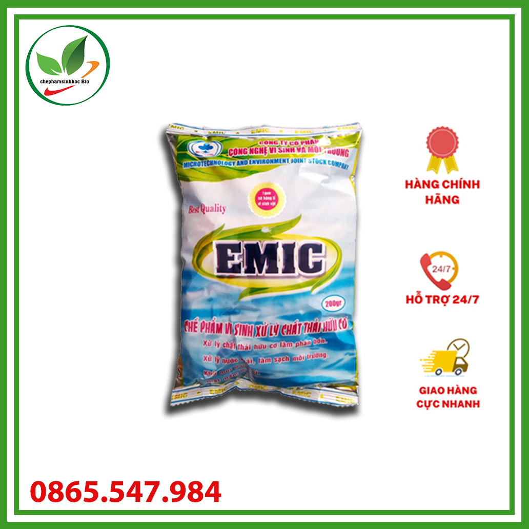 Chế phẩm sinh học Emic. Ủ rác thải nhà bếp. ủ phân cá. Gói 200gr