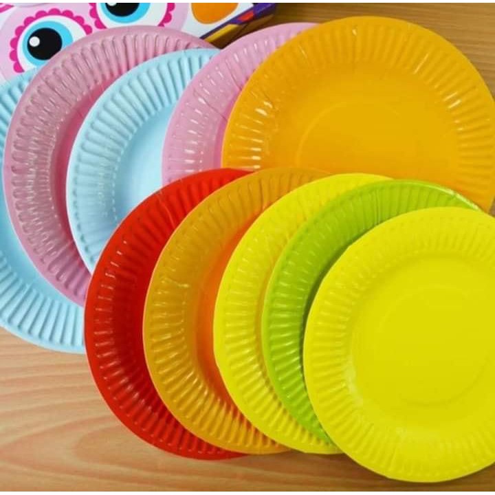 Set 10 Dĩa Giấy Màu Thủ Công Mầm Non