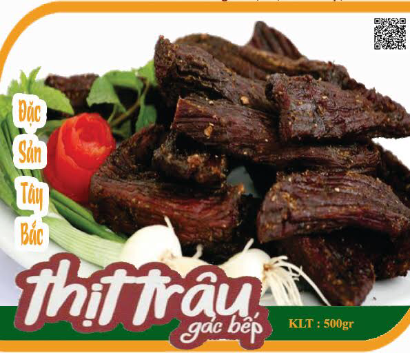 500Gr Thịt Trâu Gác Bếp Đặc Sản Tây Bắc