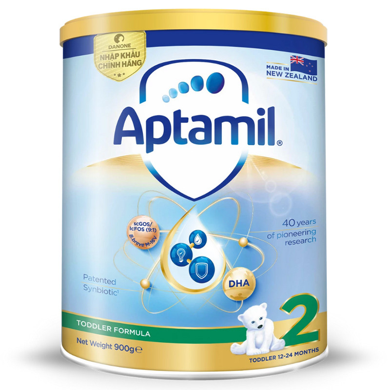 Sữa bột Aptamil Toddler Formula số 2 900g (1 - 2 tuổi)