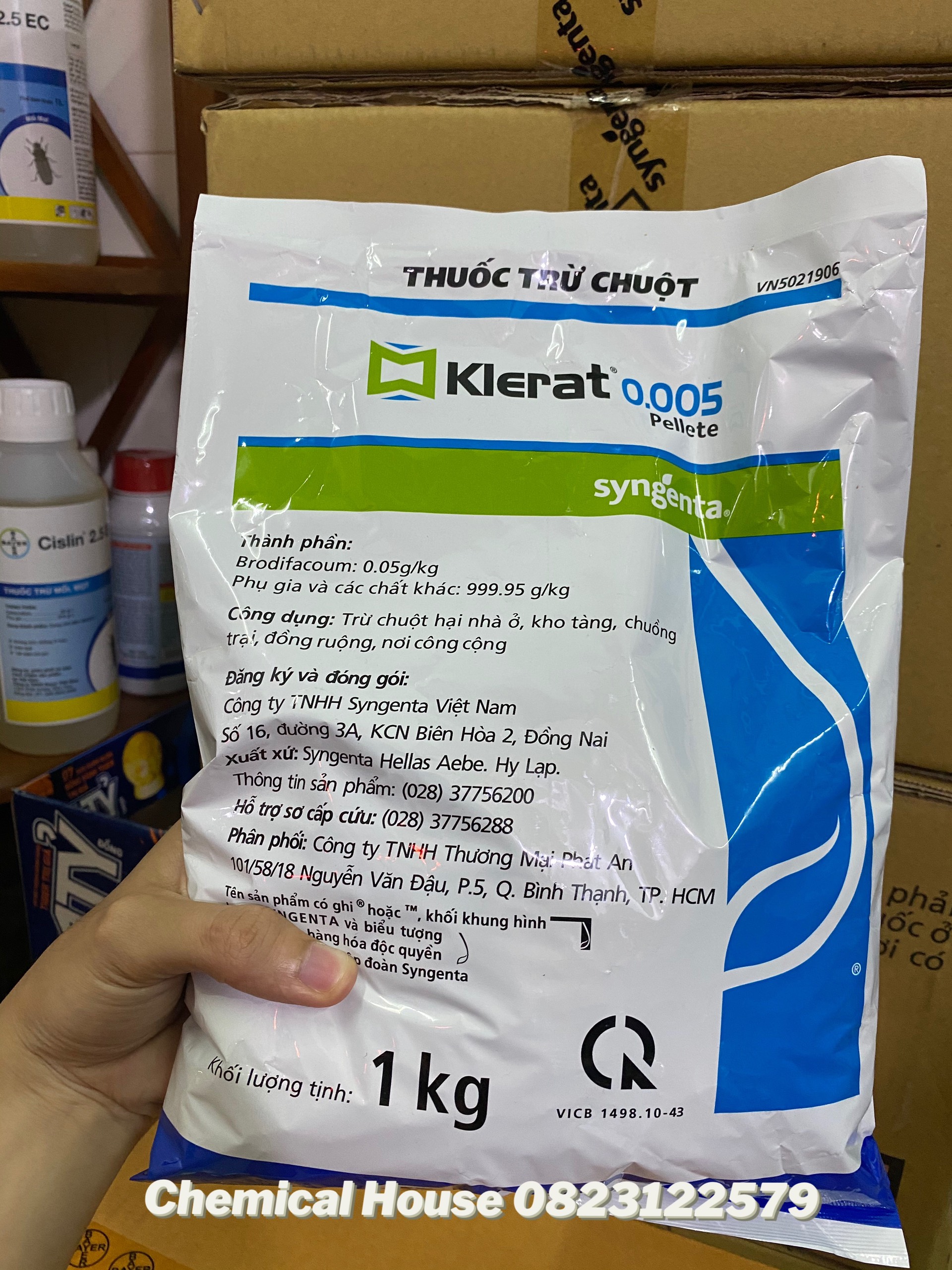 Thuốc diệt chuột Klerat túi 1kg