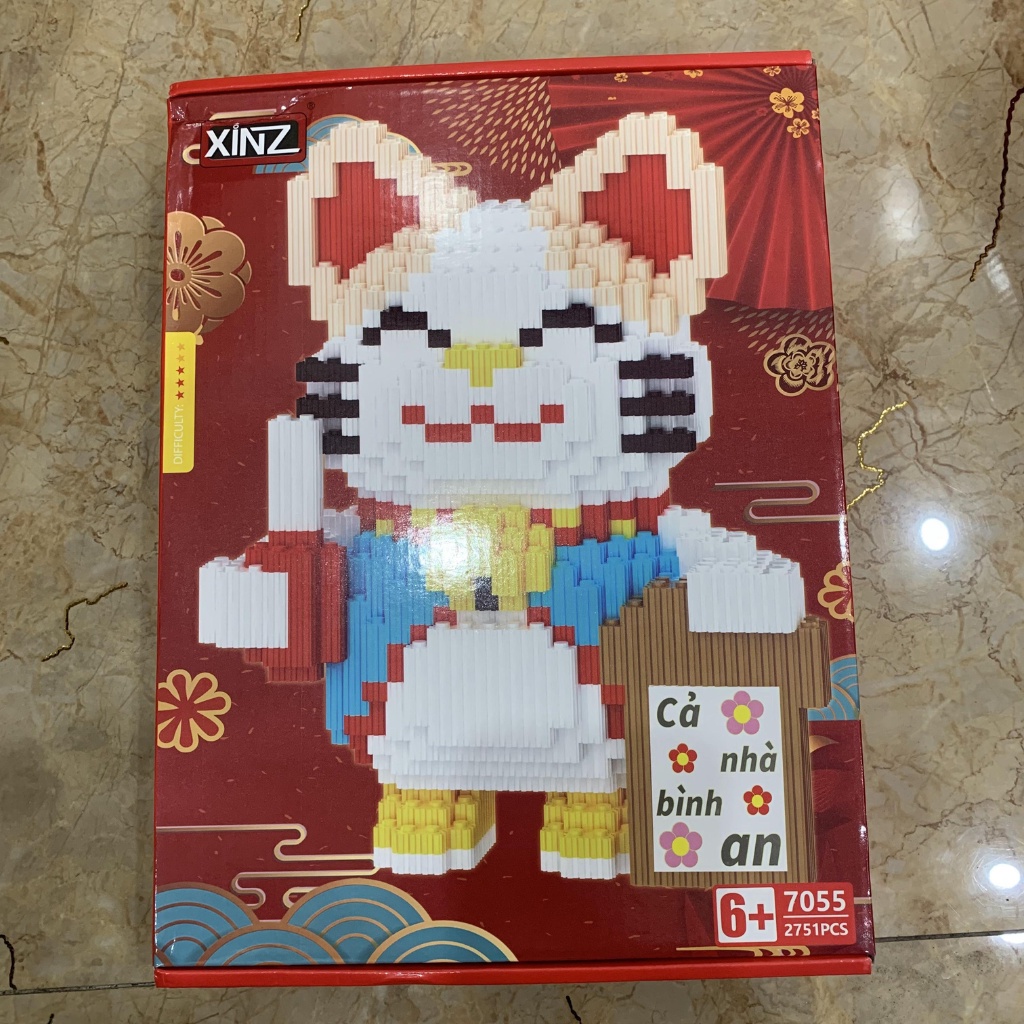 Mèo thần tài lego đồ chơi lắp ráp mèo thần tài đem lại may mắn & làm ống tiết kiệm pt80