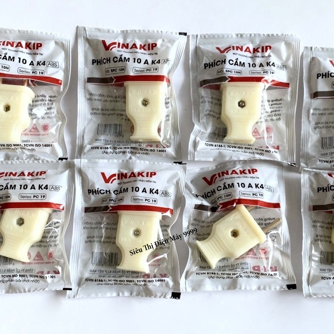 Phích cắm điện vinakip 10A (Chân tròn)